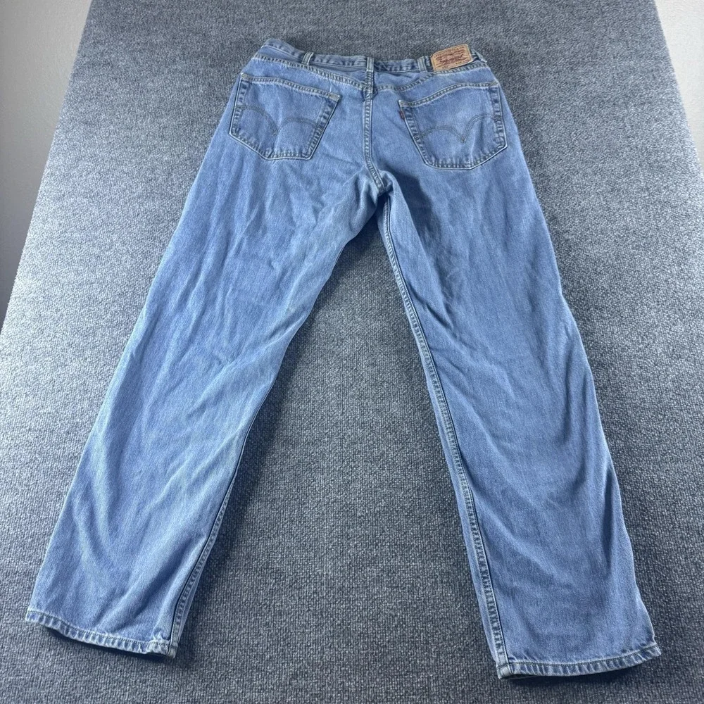 Levis 550 Jeans Mens 38x34 Blue Relaxed Tapered Light Wash Denim Workwear Pants